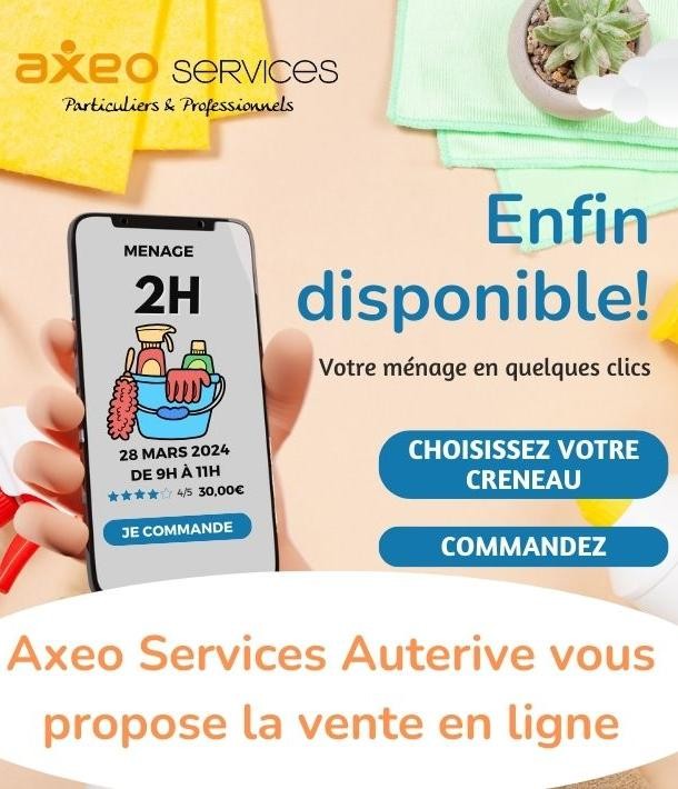 Réservez vos créneaux de ménage en ligne avec Axeo Services !