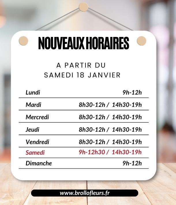 Nouveaux Horaires