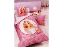 Housse de 140x200 couette barbie + taie 