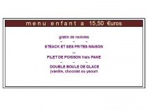 Menu Enfant