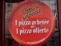 Pizza achetée = pizza offerte