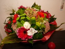 Bouquet rond Rouge