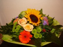 Bouquet rond tournesol