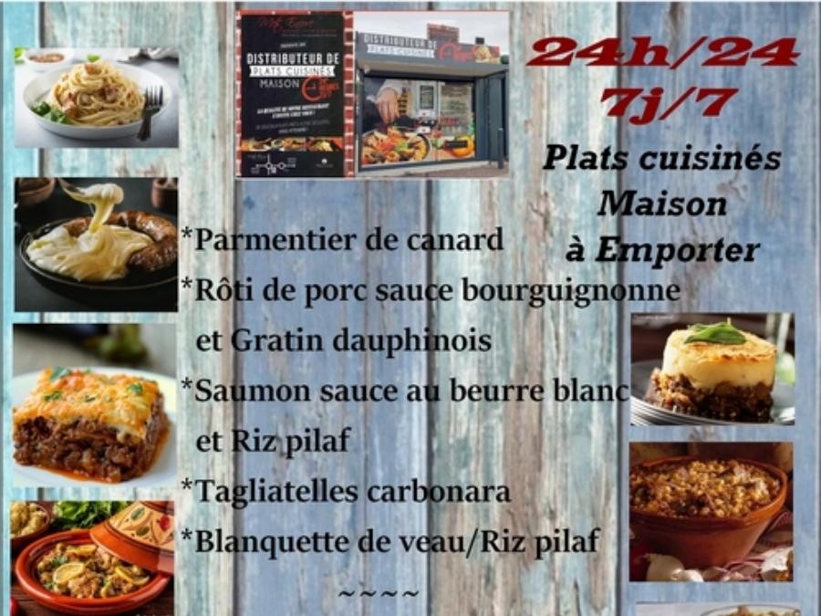 Distributeurs plats cuisinés 24/24  7j/7